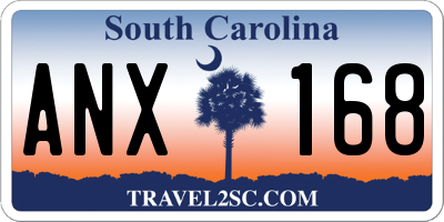 SC license plate ANX168