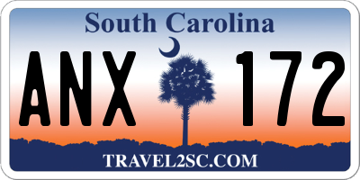 SC license plate ANX172