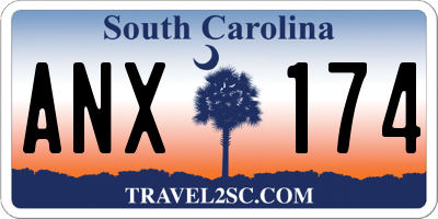 SC license plate ANX174