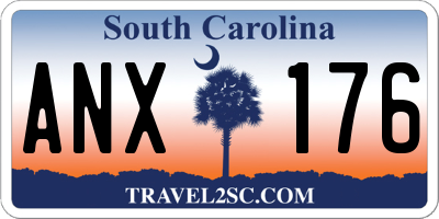 SC license plate ANX176