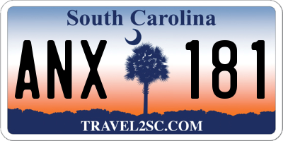 SC license plate ANX181
