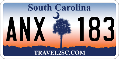 SC license plate ANX183