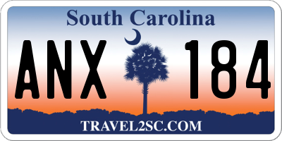 SC license plate ANX184