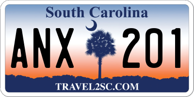 SC license plate ANX201