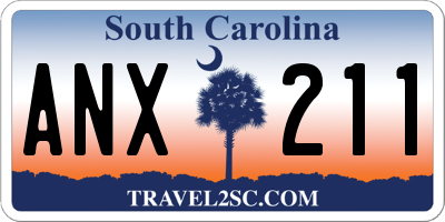 SC license plate ANX211