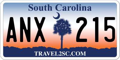 SC license plate ANX215