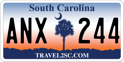 SC license plate ANX244