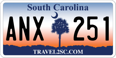 SC license plate ANX251