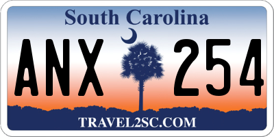 SC license plate ANX254