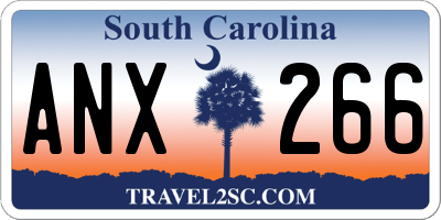 SC license plate ANX266
