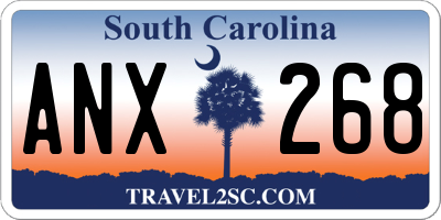 SC license plate ANX268