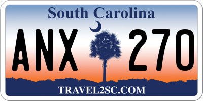 SC license plate ANX270