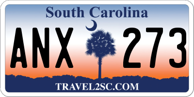 SC license plate ANX273