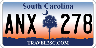 SC license plate ANX278