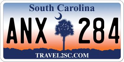 SC license plate ANX284