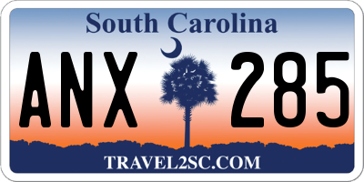 SC license plate ANX285