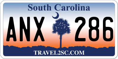 SC license plate ANX286