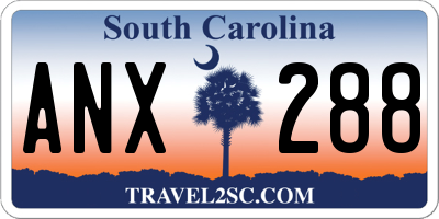SC license plate ANX288