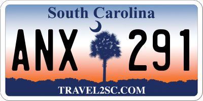 SC license plate ANX291
