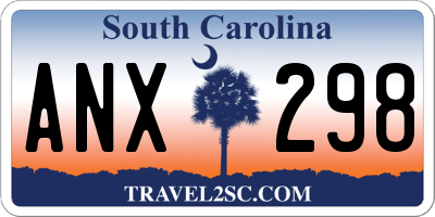 SC license plate ANX298