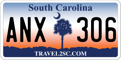 SC license plate ANX306