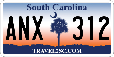 SC license plate ANX312