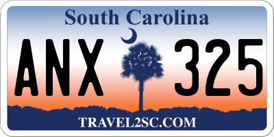SC license plate ANX325