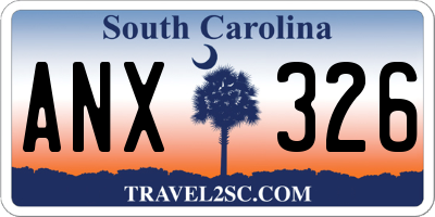 SC license plate ANX326