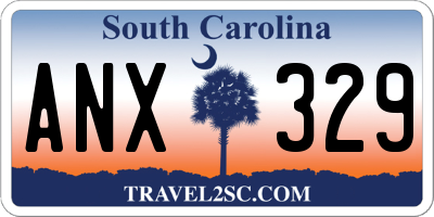 SC license plate ANX329