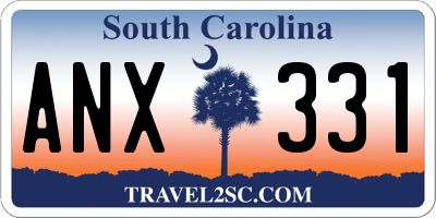 SC license plate ANX331