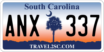 SC license plate ANX337
