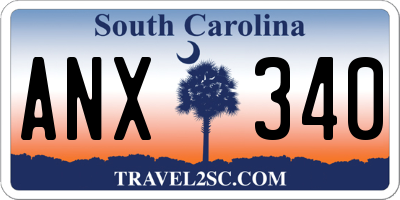 SC license plate ANX340
