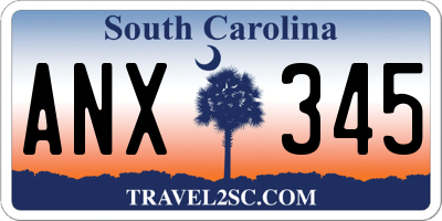 SC license plate ANX345