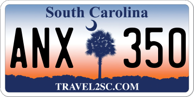 SC license plate ANX350