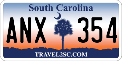 SC license plate ANX354