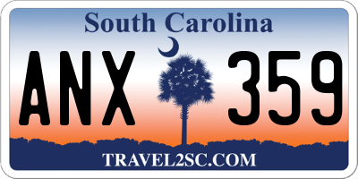 SC license plate ANX359