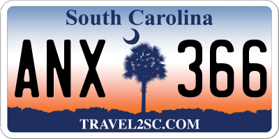 SC license plate ANX366
