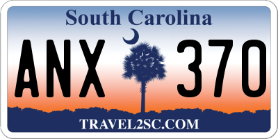 SC license plate ANX370
