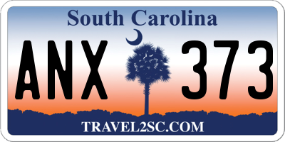SC license plate ANX373