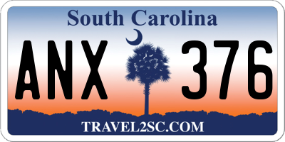 SC license plate ANX376