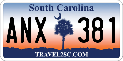 SC license plate ANX381
