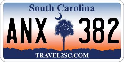 SC license plate ANX382