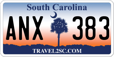 SC license plate ANX383
