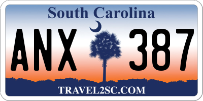 SC license plate ANX387
