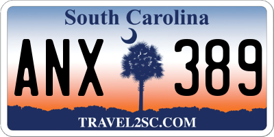 SC license plate ANX389