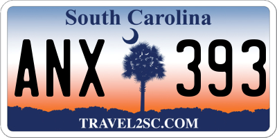 SC license plate ANX393