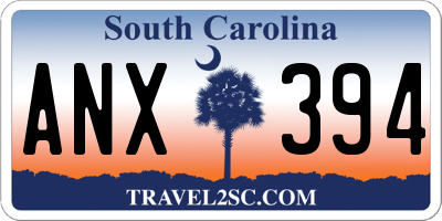 SC license plate ANX394