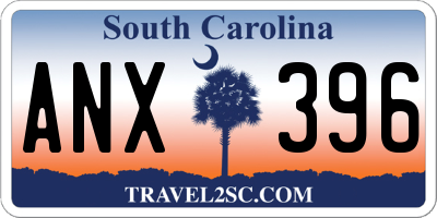 SC license plate ANX396