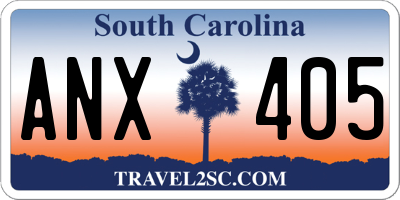SC license plate ANX405