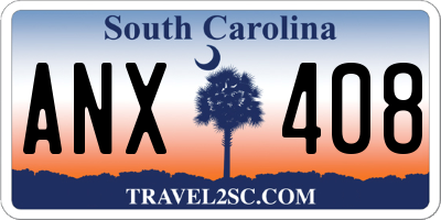 SC license plate ANX408